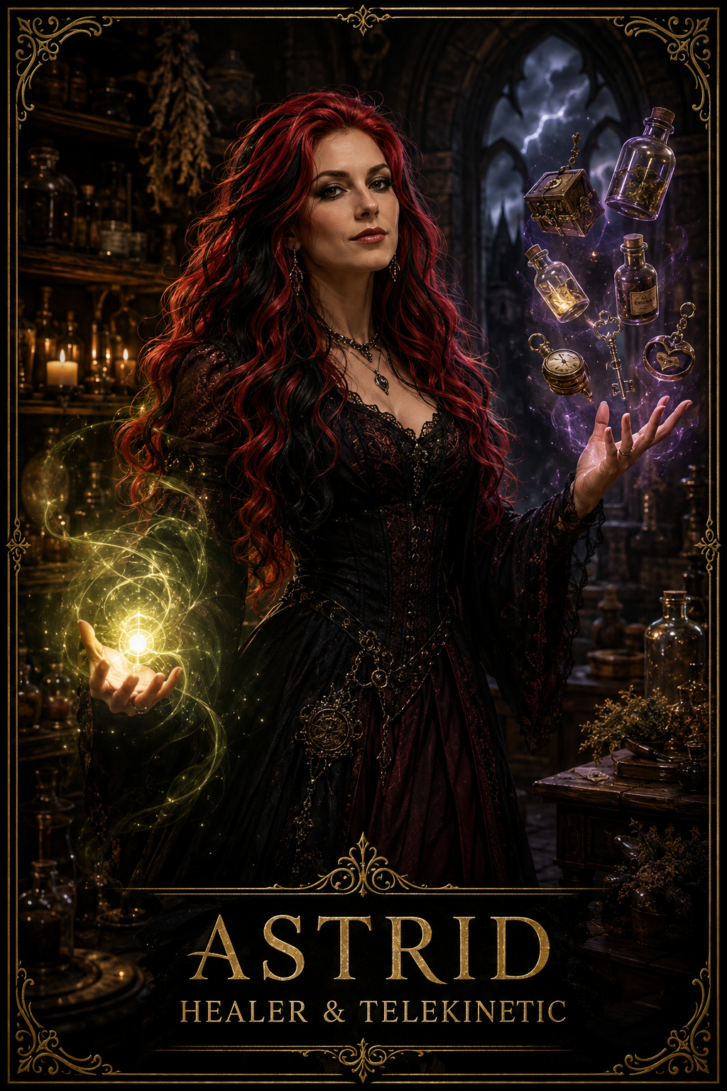 Astrid, healer and telekinetic witch